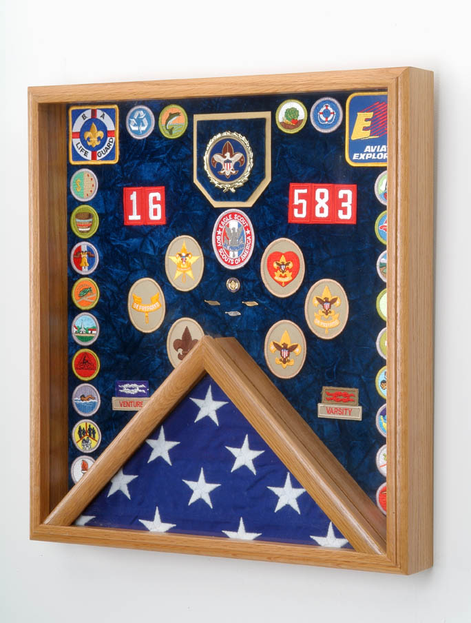 Scout Patch / Awards & flag Display Case #44